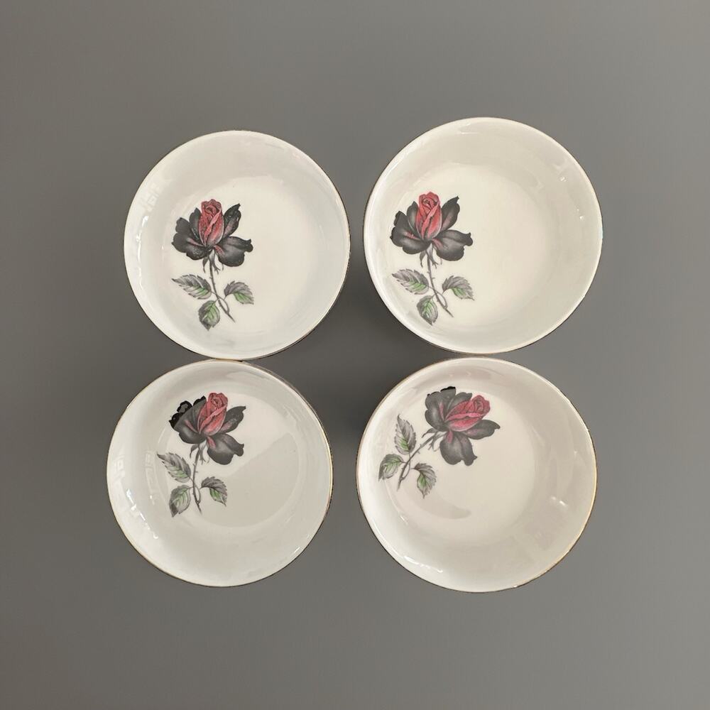 Vintage 4 Masquerade Royal Albert Bone China Butter Pat Bowls Made In England
